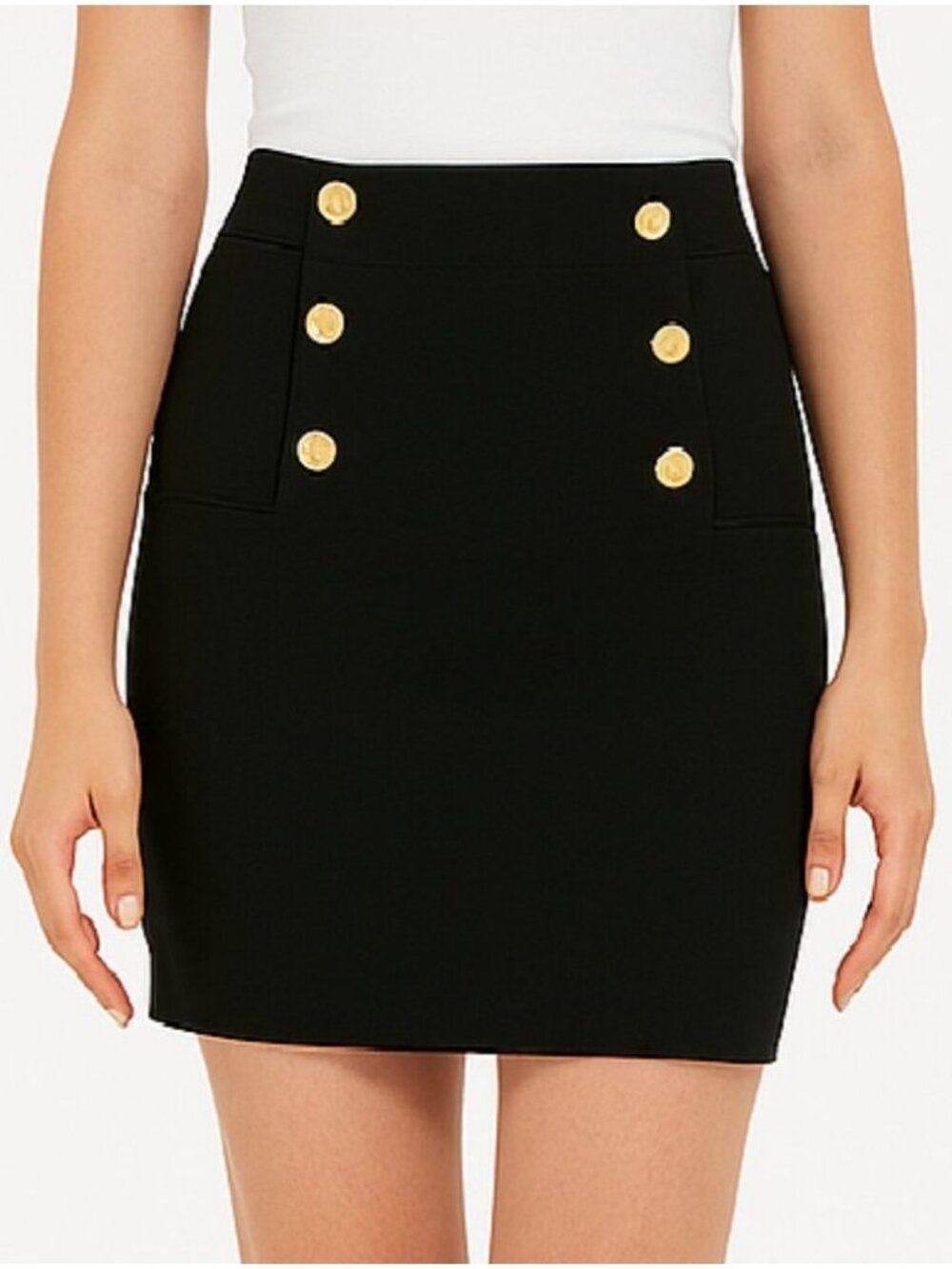 Black high Waist sailor style skirt‎